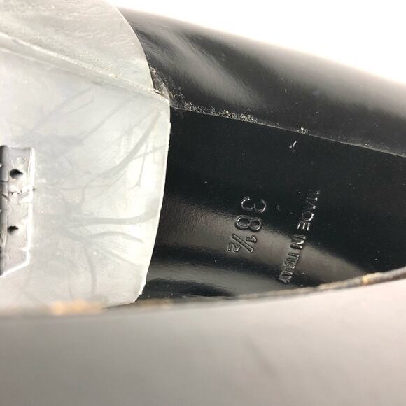 Prada AW2012 Runway Moira Rose Maryjane Rubber Cap Toe Heeled Pumps 38.5 - Picture 8 of 9